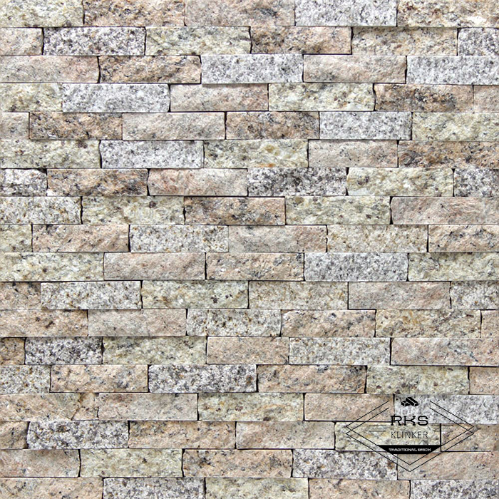 Фасадный камень Полоса - Гранит Жёлтый Микс в Саратове